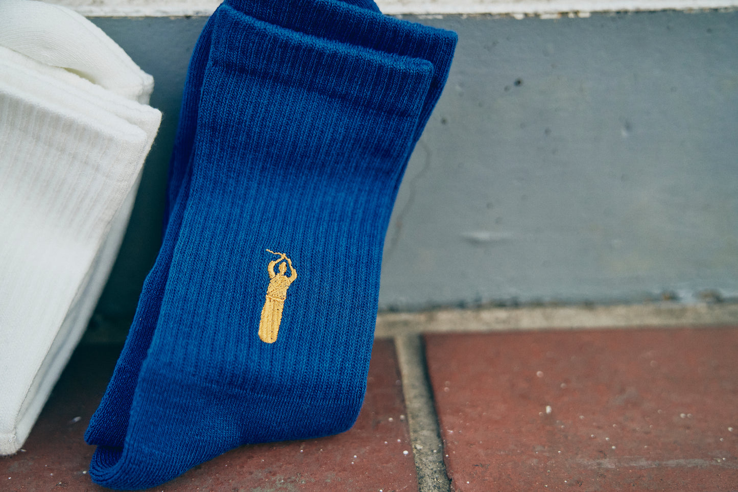 SJKS24-ORG 刺繍オーガニックコットンソックス