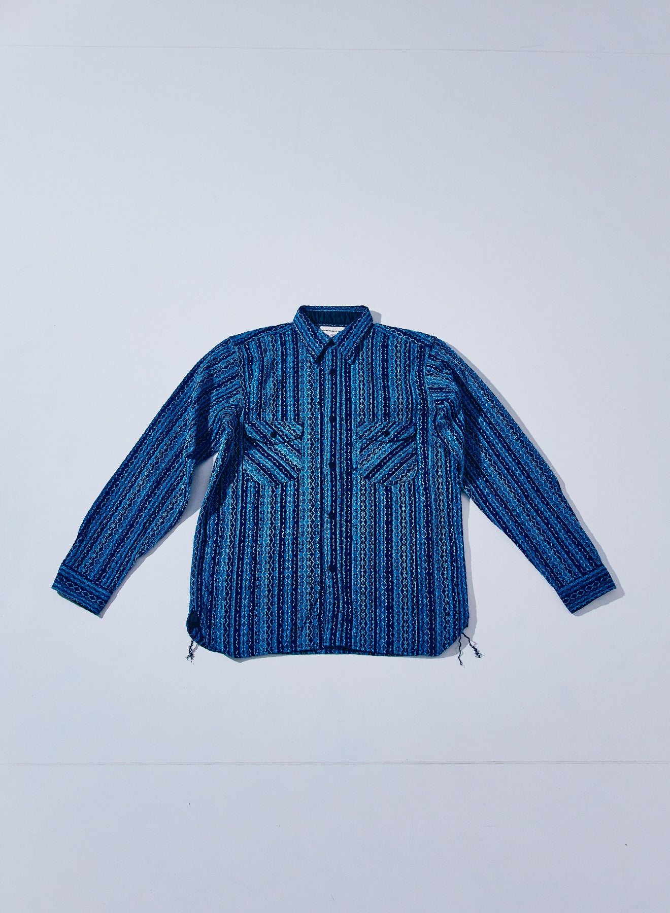 SSS25-SKS 藍刺し子ストライプシャツ – SAMURAI JEANS ONLINE STORE