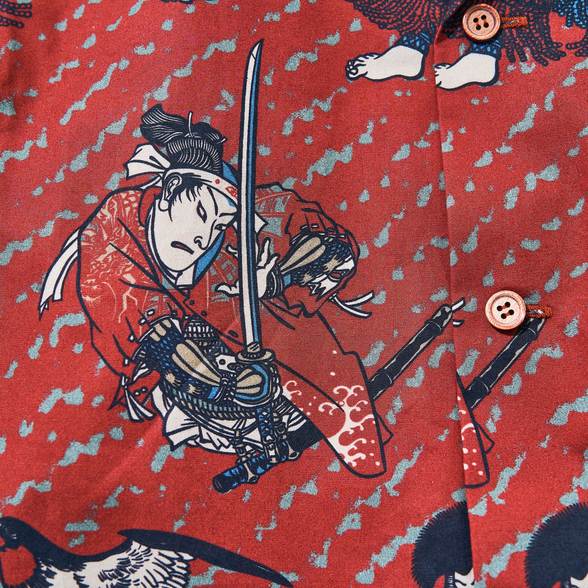 SSA24-02 SAMURAI PATTERN HAWAIIAN SHIRT | SAMURAI JEANS ONLINE STORE