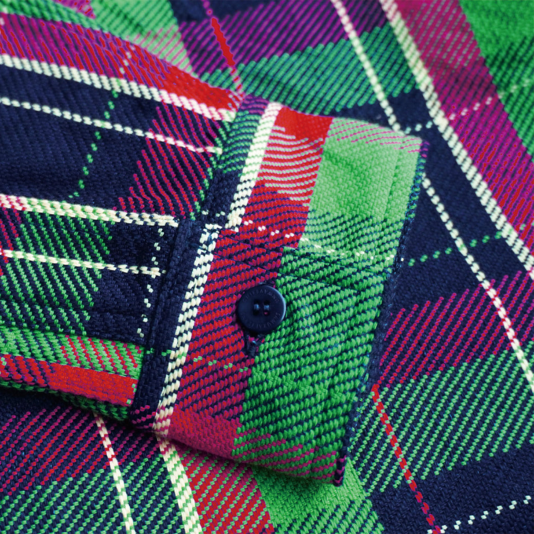 SIN23-01 Ropedye Indigo Heavy Flannel Work Shirt