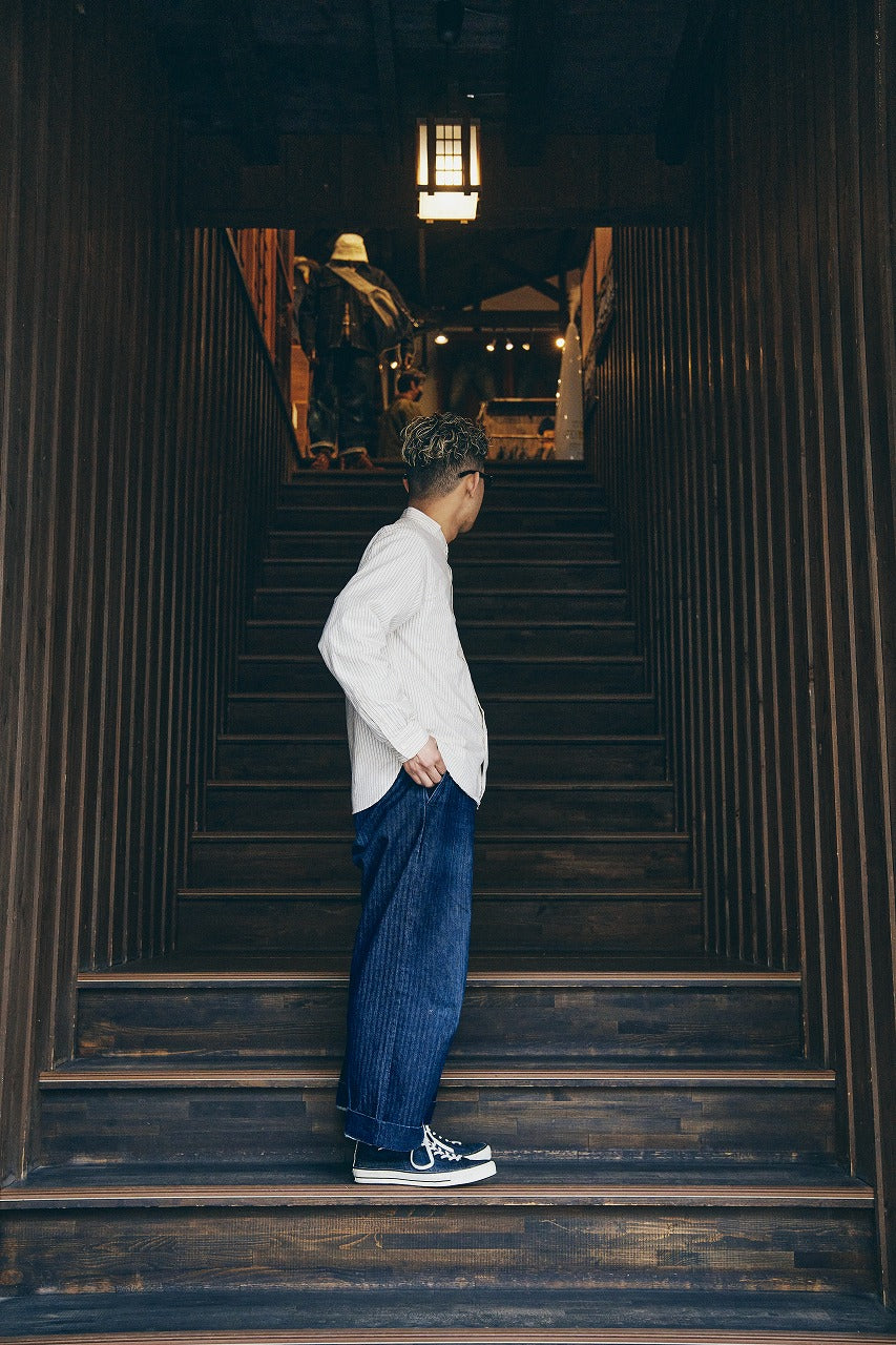 SJBCS23 Band collar shirt