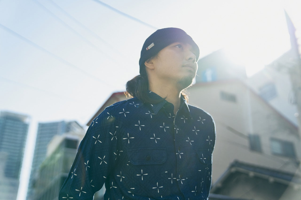 シャラ 業平菱と金魚が泳ぐ、二重織りジャガードワークシャツ – SAMURAI JEANS