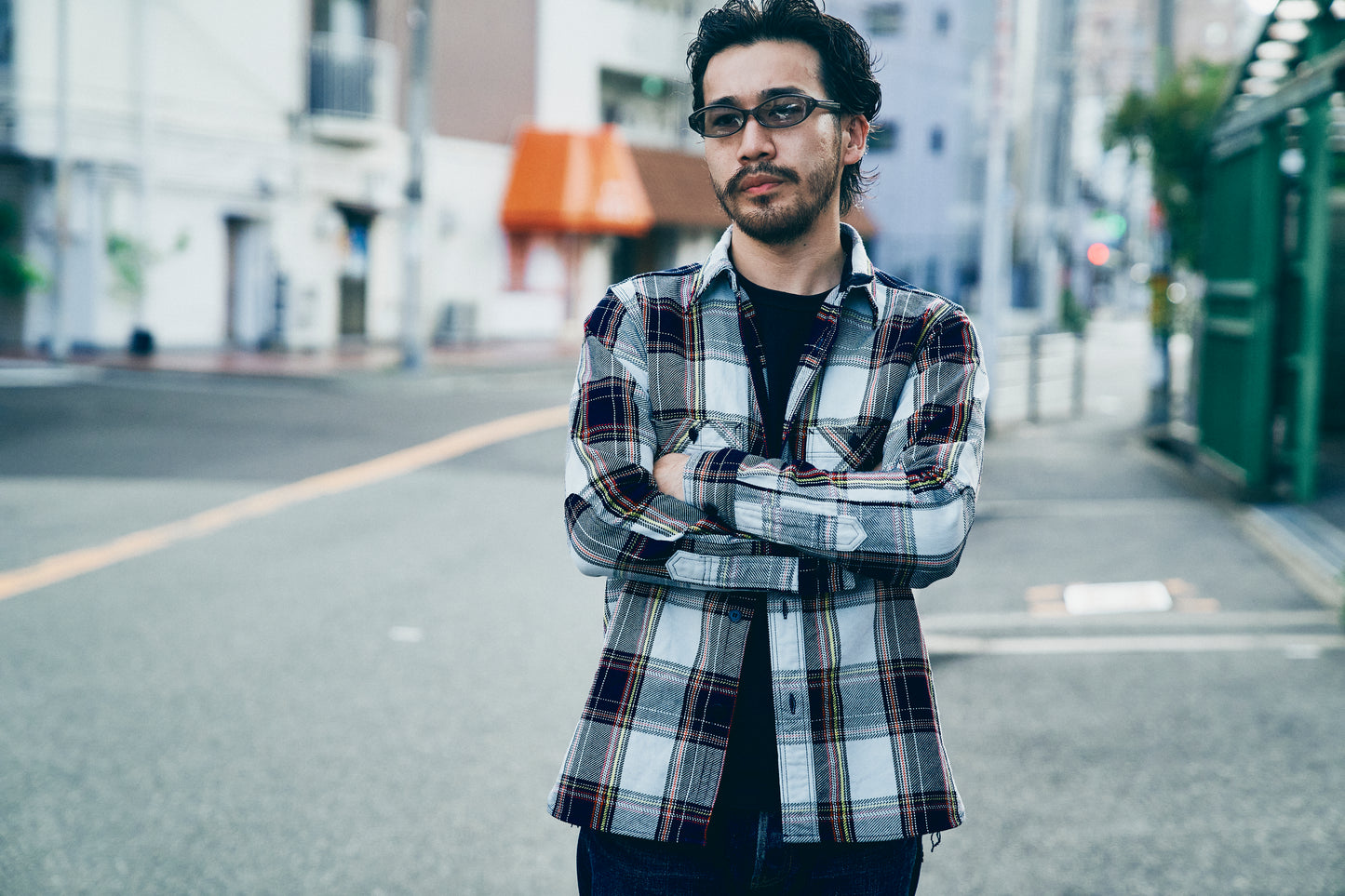 SIN24-02 Rope indigo heavy flannel work shirt