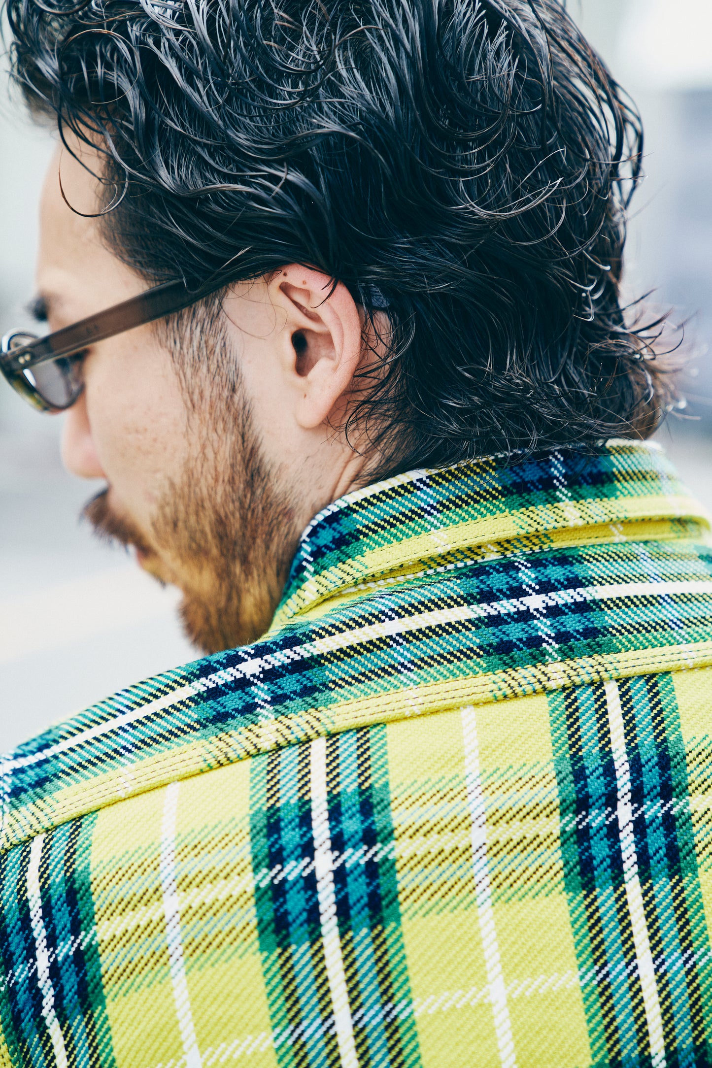 SIN24-02 Rope indigo heavy flannel work shirt