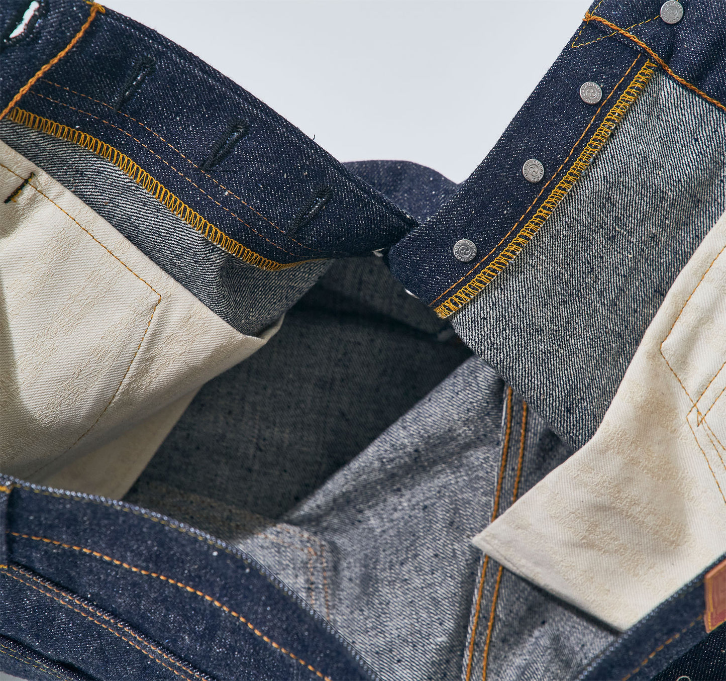 15oz INDIGO DENIM / 15oz SELVEDGE CHINO CLOTH SHORTS MID-HIGH RISE