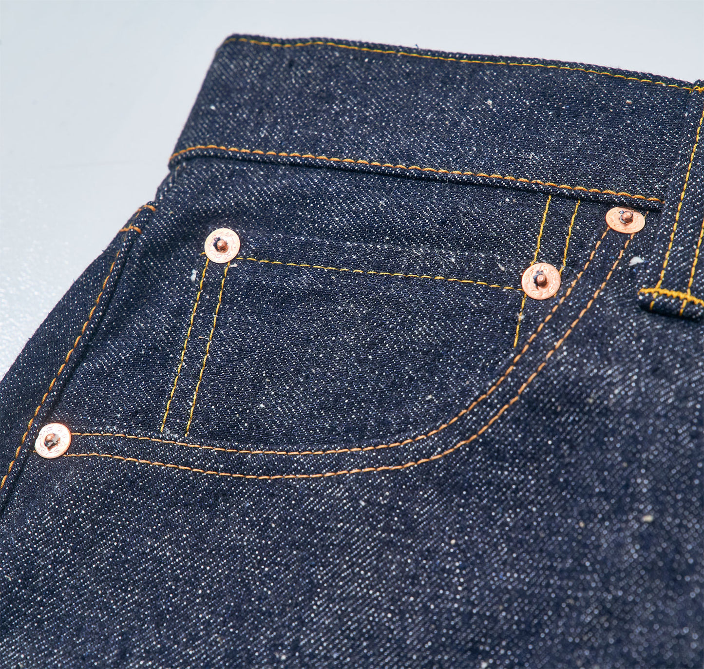 15oz INDIGO DENIM / 15oz SELVEDGE CHINO CLOTH SHORTS MID-HIGH RISE
