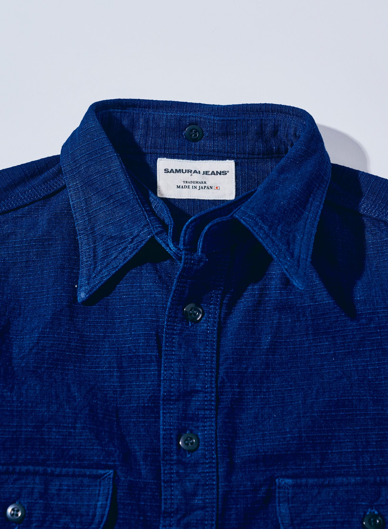 SSS25-YRC Indigo Detachable Collar Shirt – SAMURAI JEANS ONLINE STORE