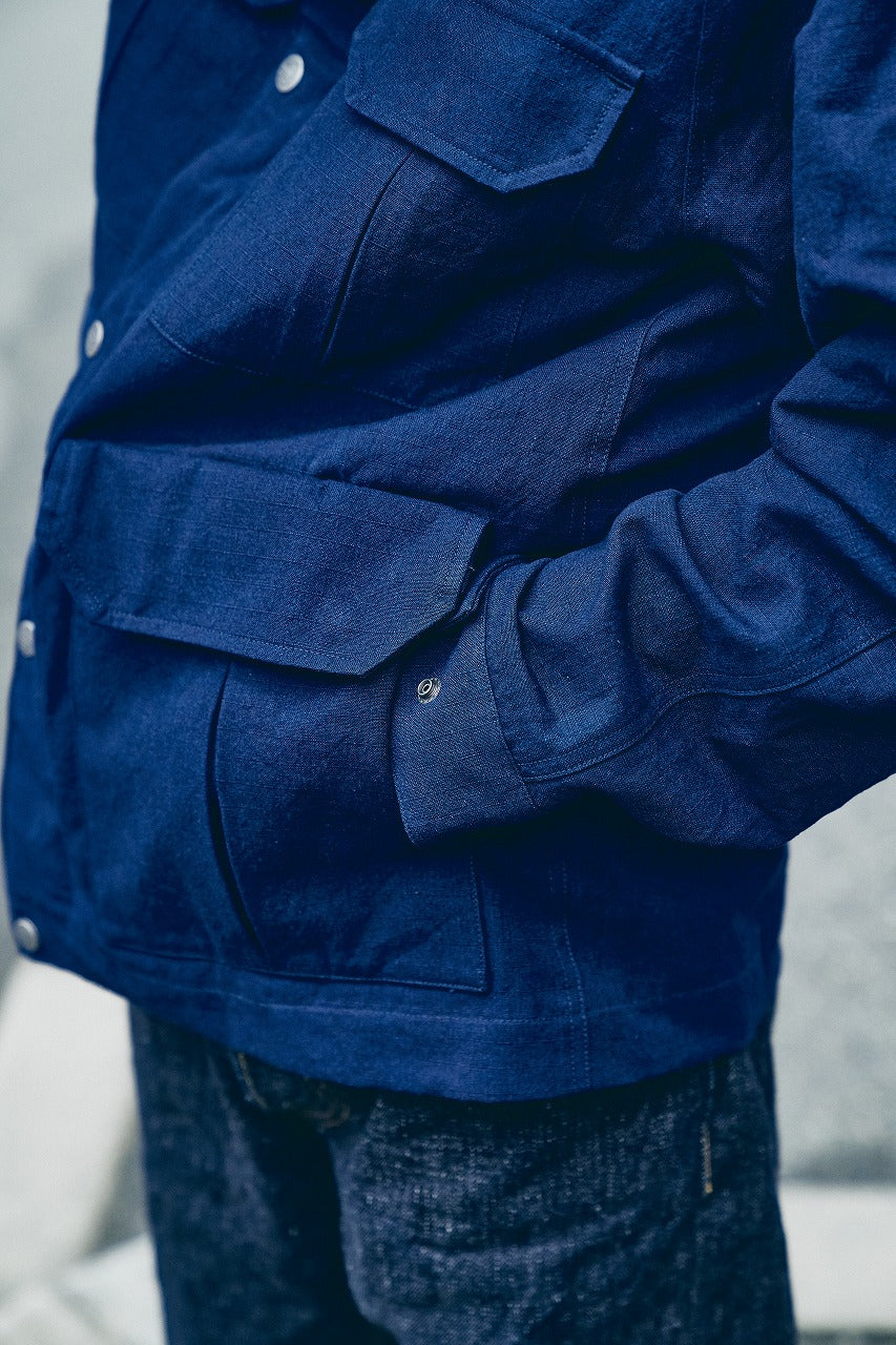 SJMPK24-AI Indigo Ripstop Mountain Parka