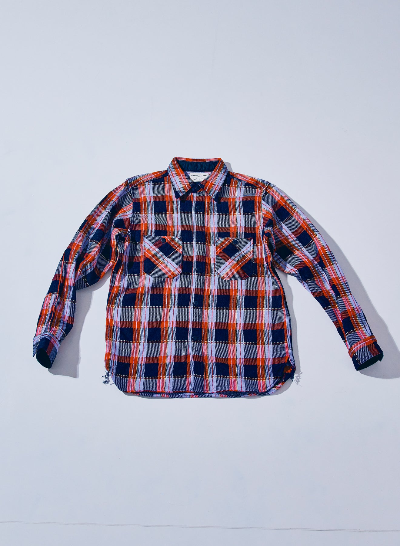 SIN25-01 Rope Dyed Indigo Flannel Shirt