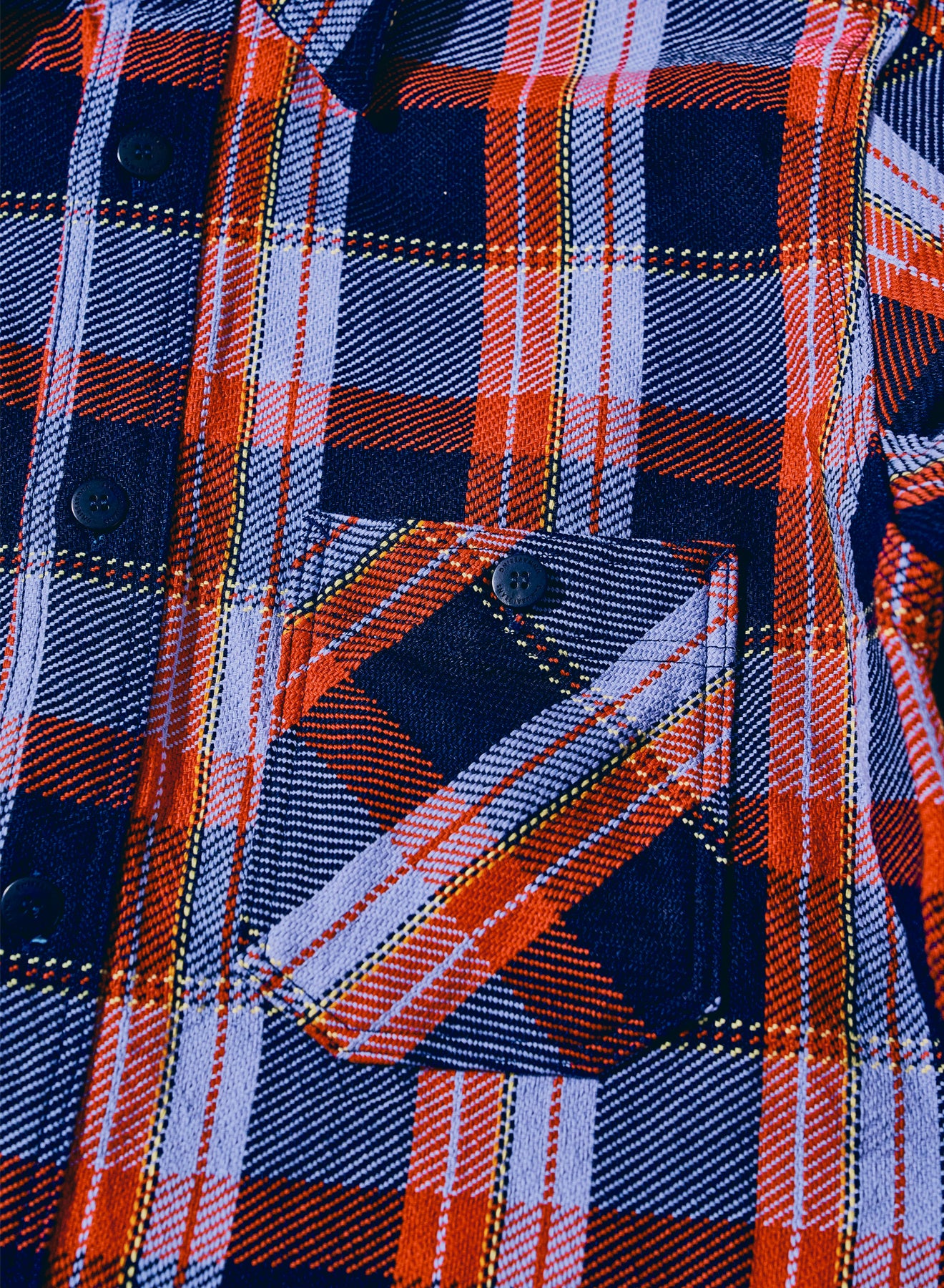 SIN25-01 Rope Dyed Indigo Flannel Shirt