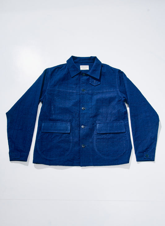 SJSJK26-ARS (Indigo Sashiko Lattice Dobby Jacket)