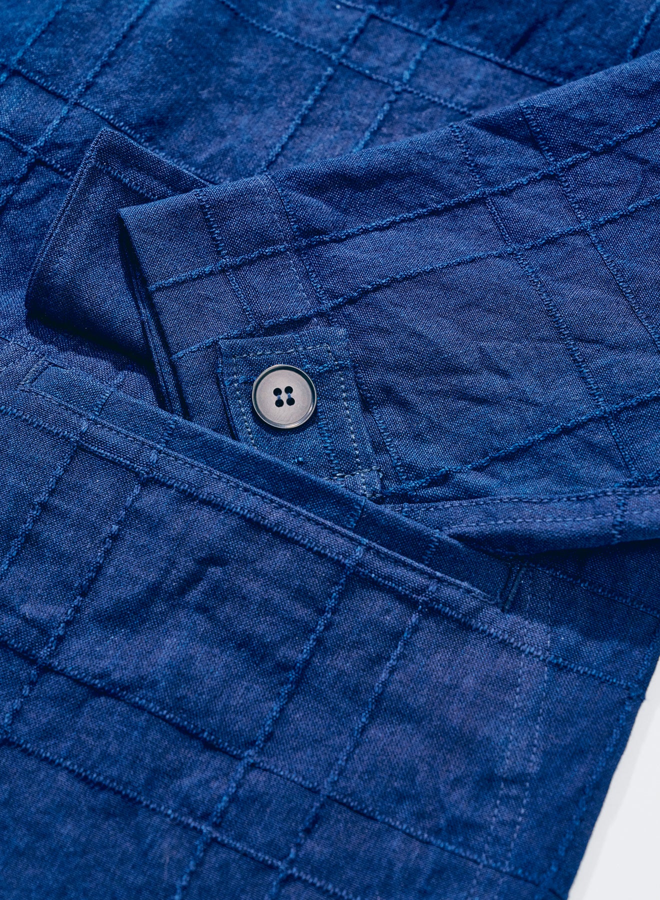 SJSJK26-ARS (Indigo Sashiko Lattice Dobby Jacket)