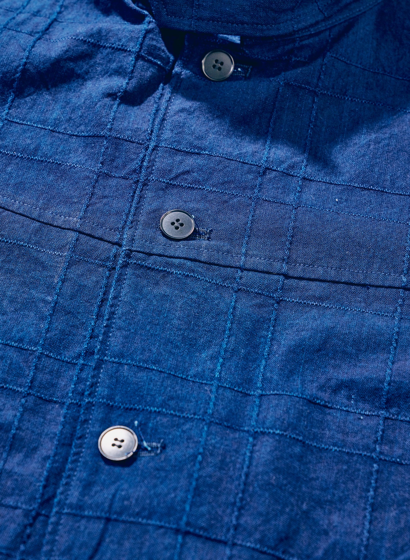 SJSJK26-ARS (Indigo Sashiko Lattice Dobby Jacket) – SAMURAI JEANS