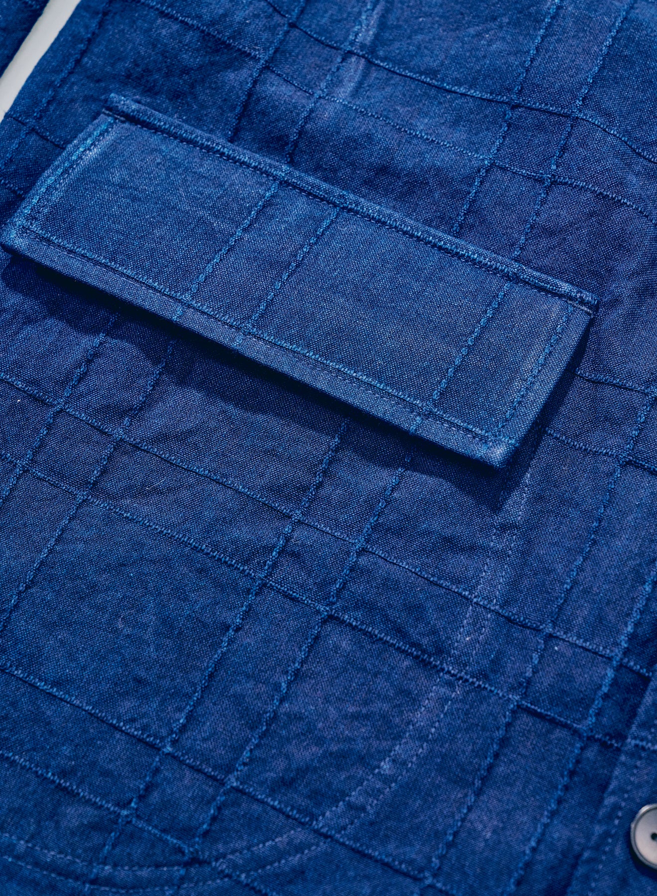 SJSJK26-ARS (Indigo Sashiko Lattice Dobby Jacket)