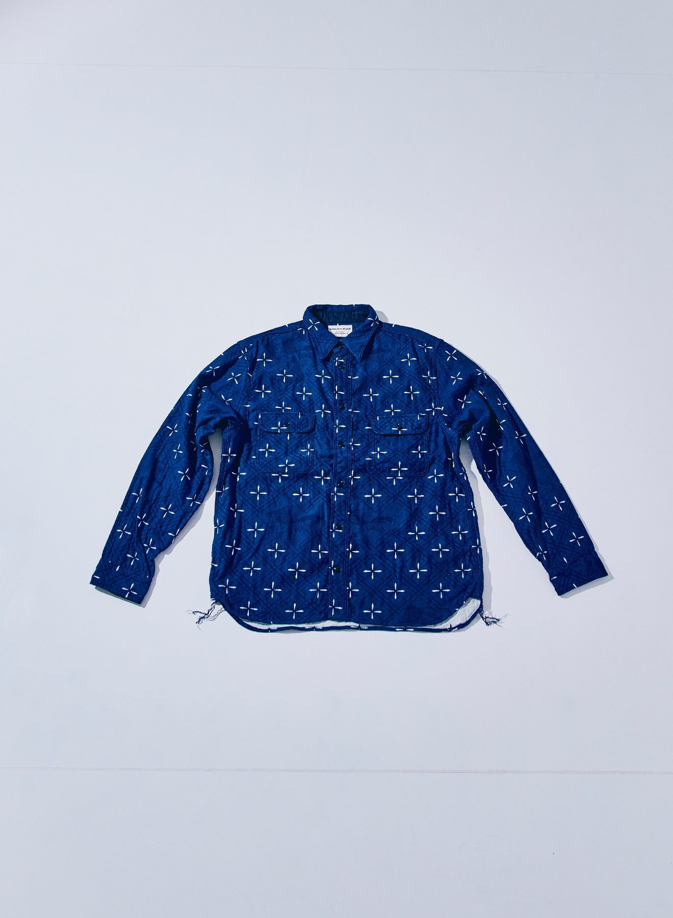 SSS25-02 Narihirabishi Goldfish Pattern Jacquard Work Shirt