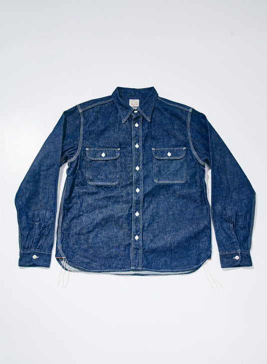 SJWS-SC01 (Samurai Cotton Indigo Denim Shirt)