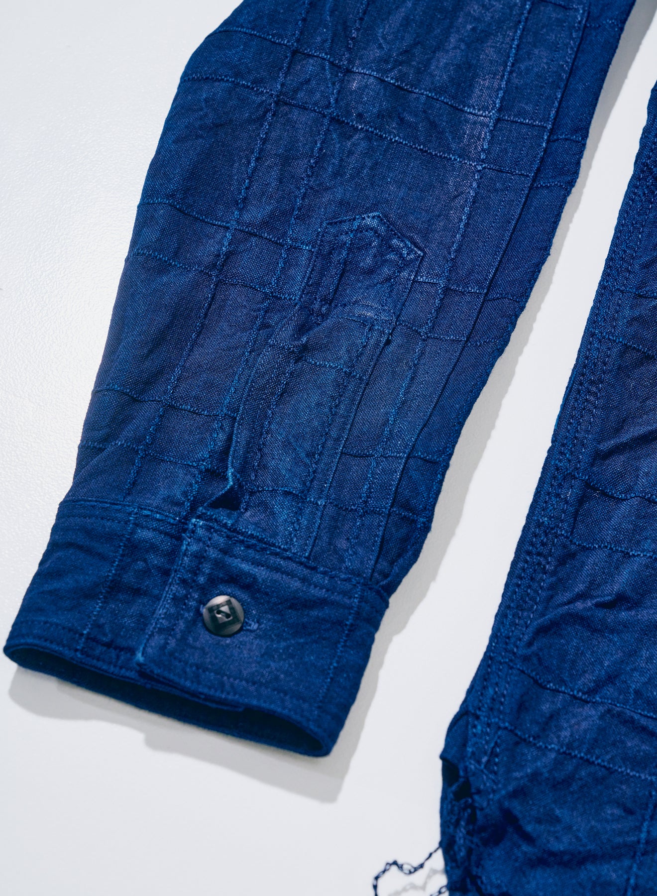 SSS26-ARS (Indigo Sashiko Lattice Dobby Work Shirt )