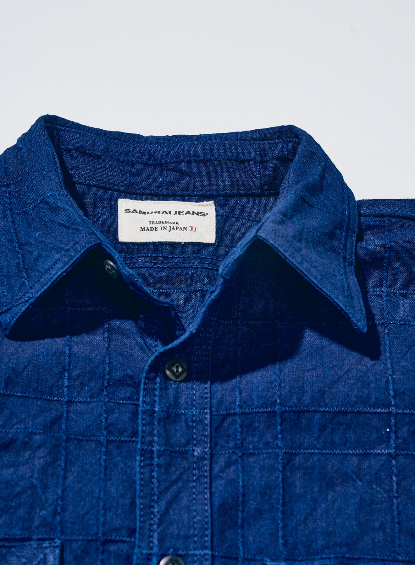 SSS26-ARS (Indigo Sashiko Lattice Dobby Work Shirt )