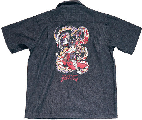 SSA25-02 武者絵柄デニムシャツ – SAMURAI JEANS ONLINE STORE