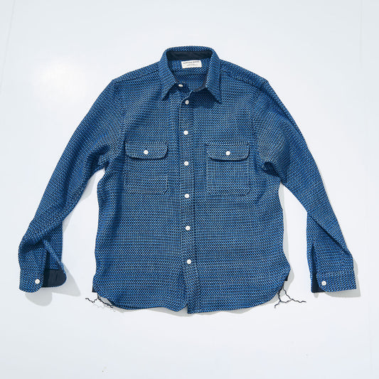 SSS24-01  AIZOME THICK OXFORD WORK SHIRT