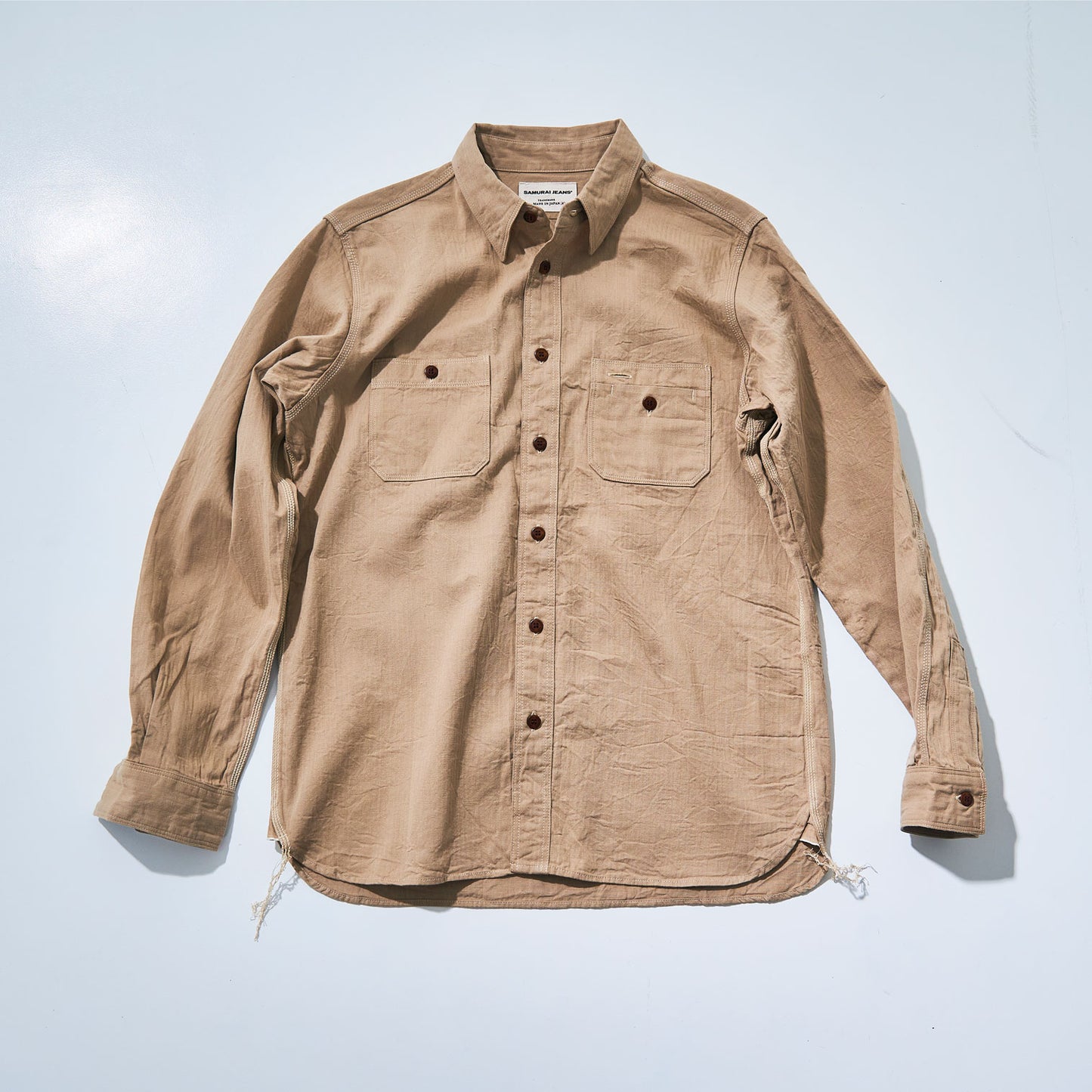 SJCBS24-HB  SELVEDGE HERRINGBONE SHIRT