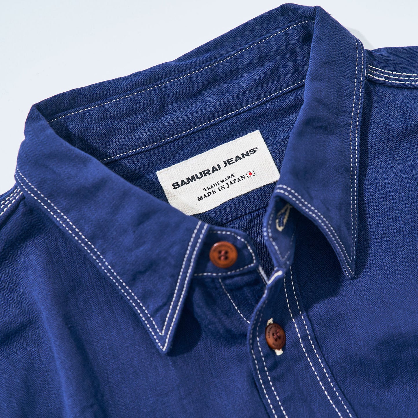 SJCBS24-HB  SELVEDGE HERRINGBONE SHIRT