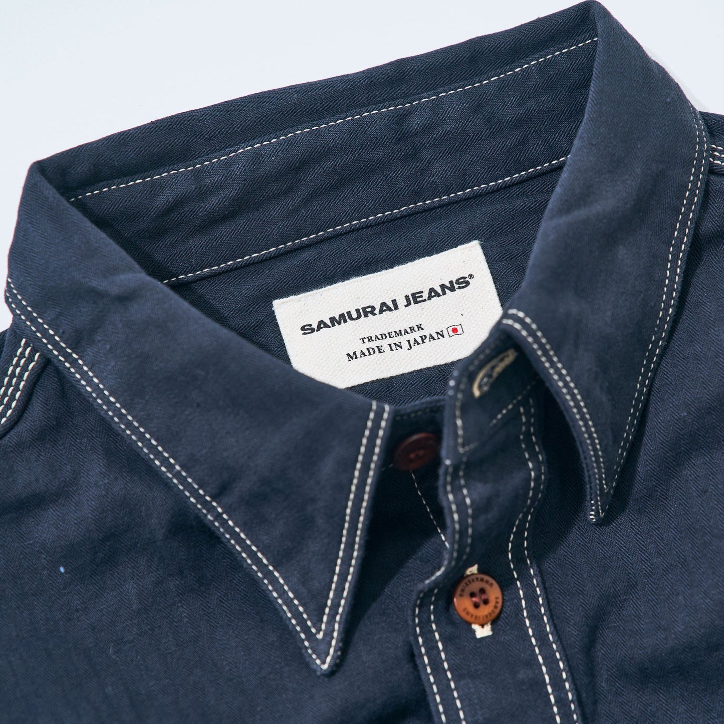 SJCBS24-HB  SELVEDGE HERRINGBONE SHIRT
