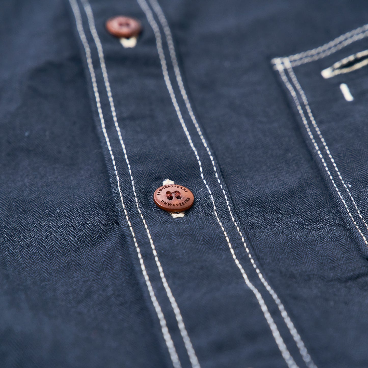 SJCBS24-HB  SELVEDGE HERRINGBONE SHIRT