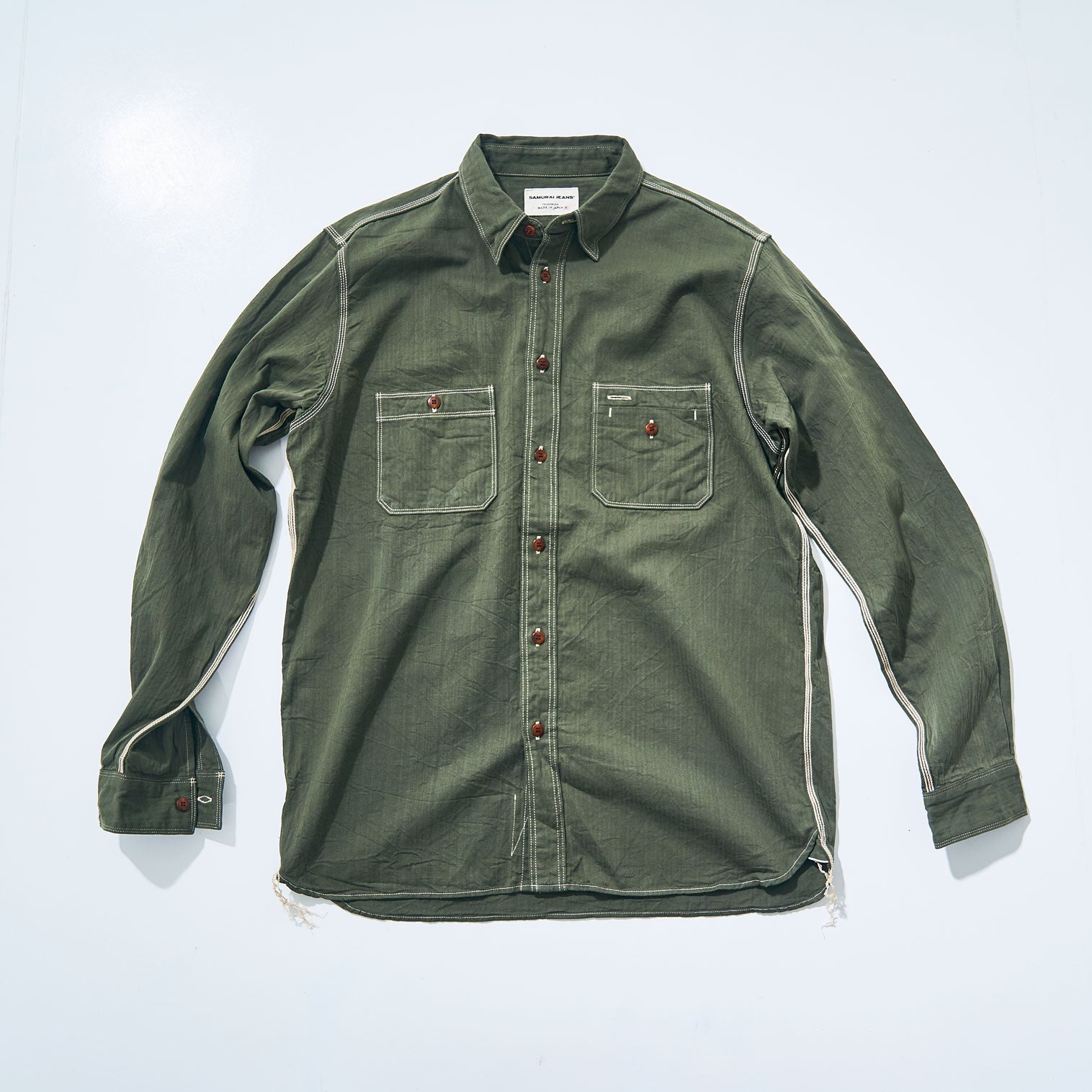 SJCBS24-HB セルビッチヘリンボーンシャツ – SAMURAI JEANS ONLINE STORE