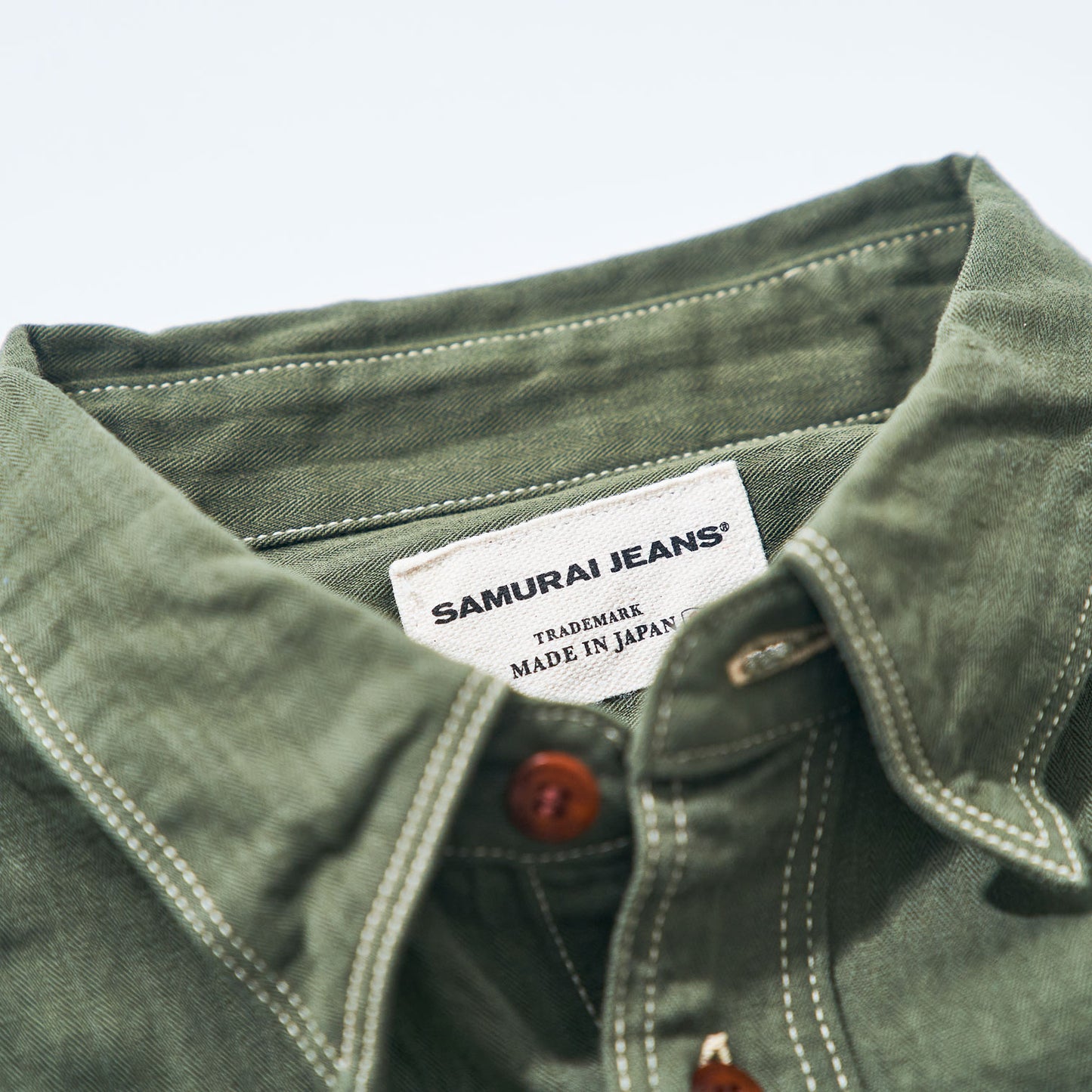 SJCBS24-HB  SELVEDGE HERRINGBONE SHIRT