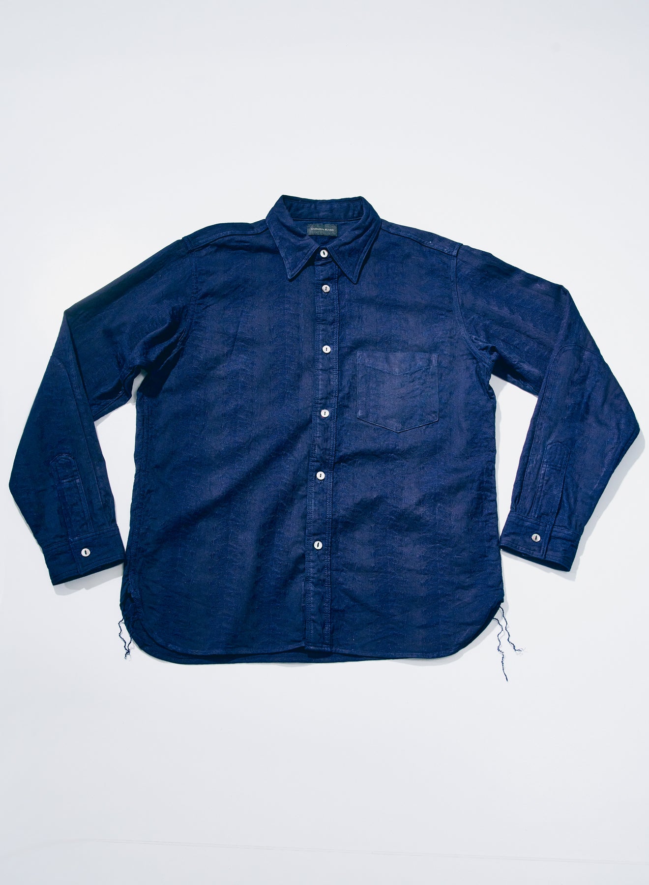 seya.セヤ 2020SS Hand Stitched Ghandi Shirtシャツブラウス【LSHA61711】 SSS26-01 (Sengen Indigo Jacquard Work Shirt) – SAMURAI JEANS