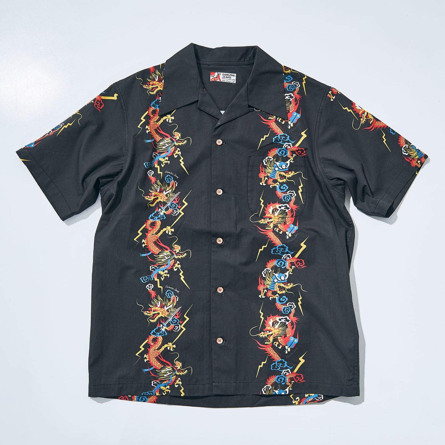 SSA24-01 DRAGON MOTIF HAWAIIAN SHIRT