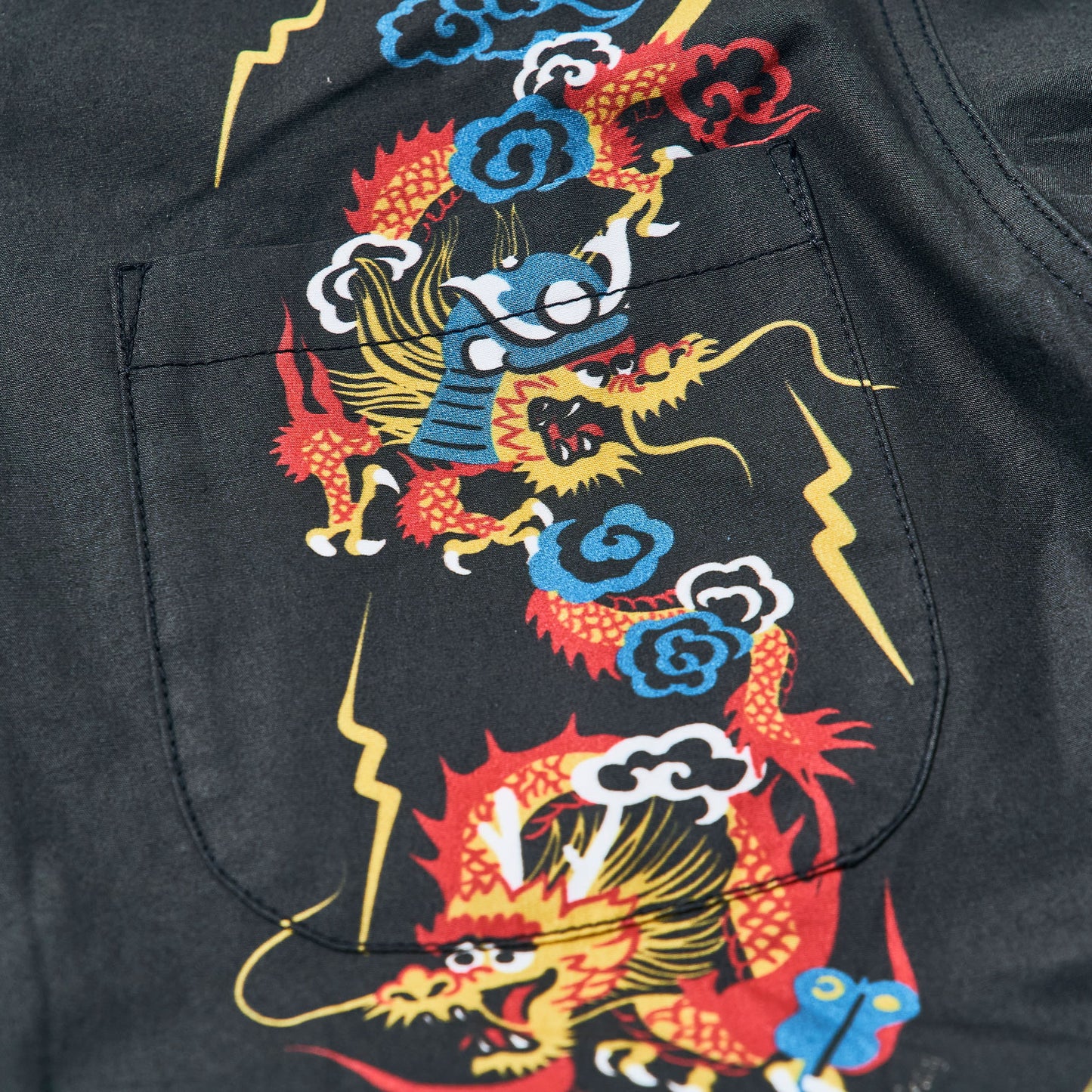 SSA24-01 DRAGON MOTIF HAWAIIAN SHIRT