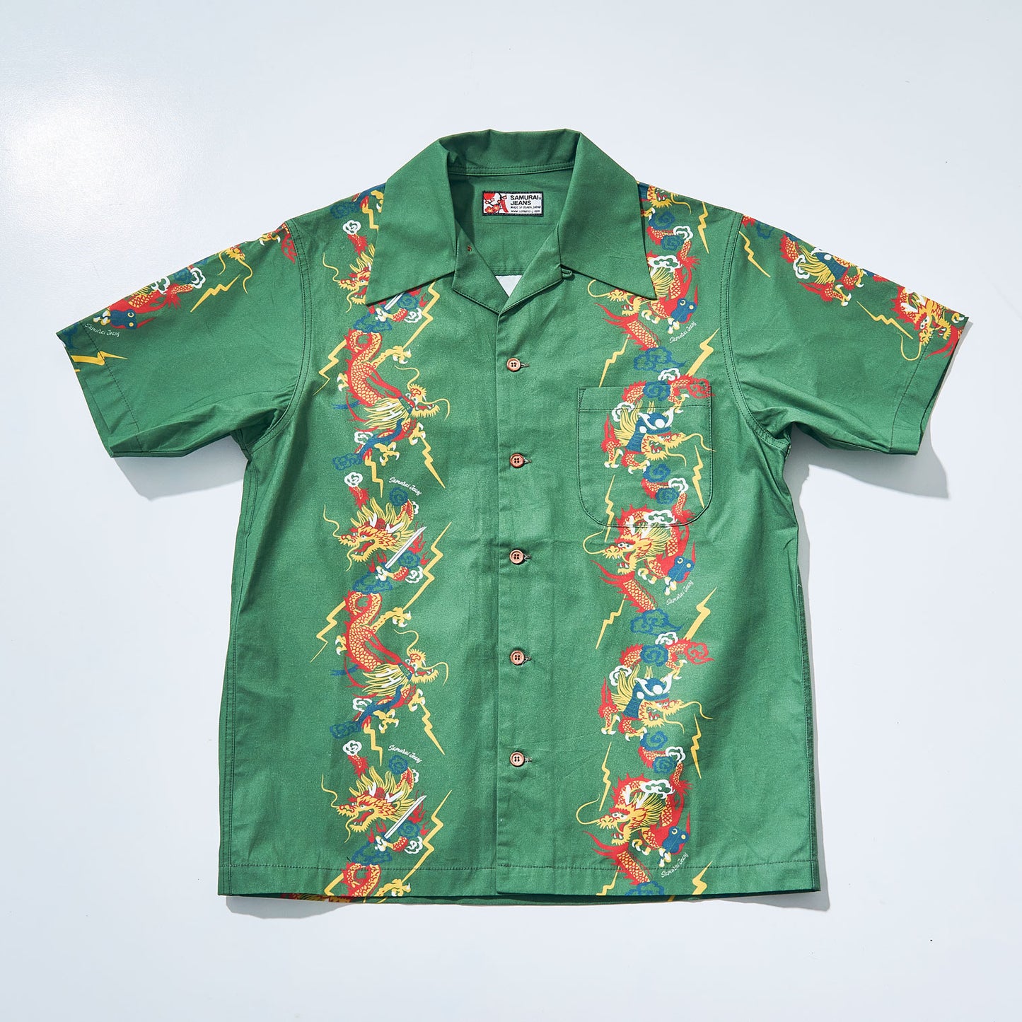 SSA24-01 DRAGON MOTIF HAWAIIAN SHIRT