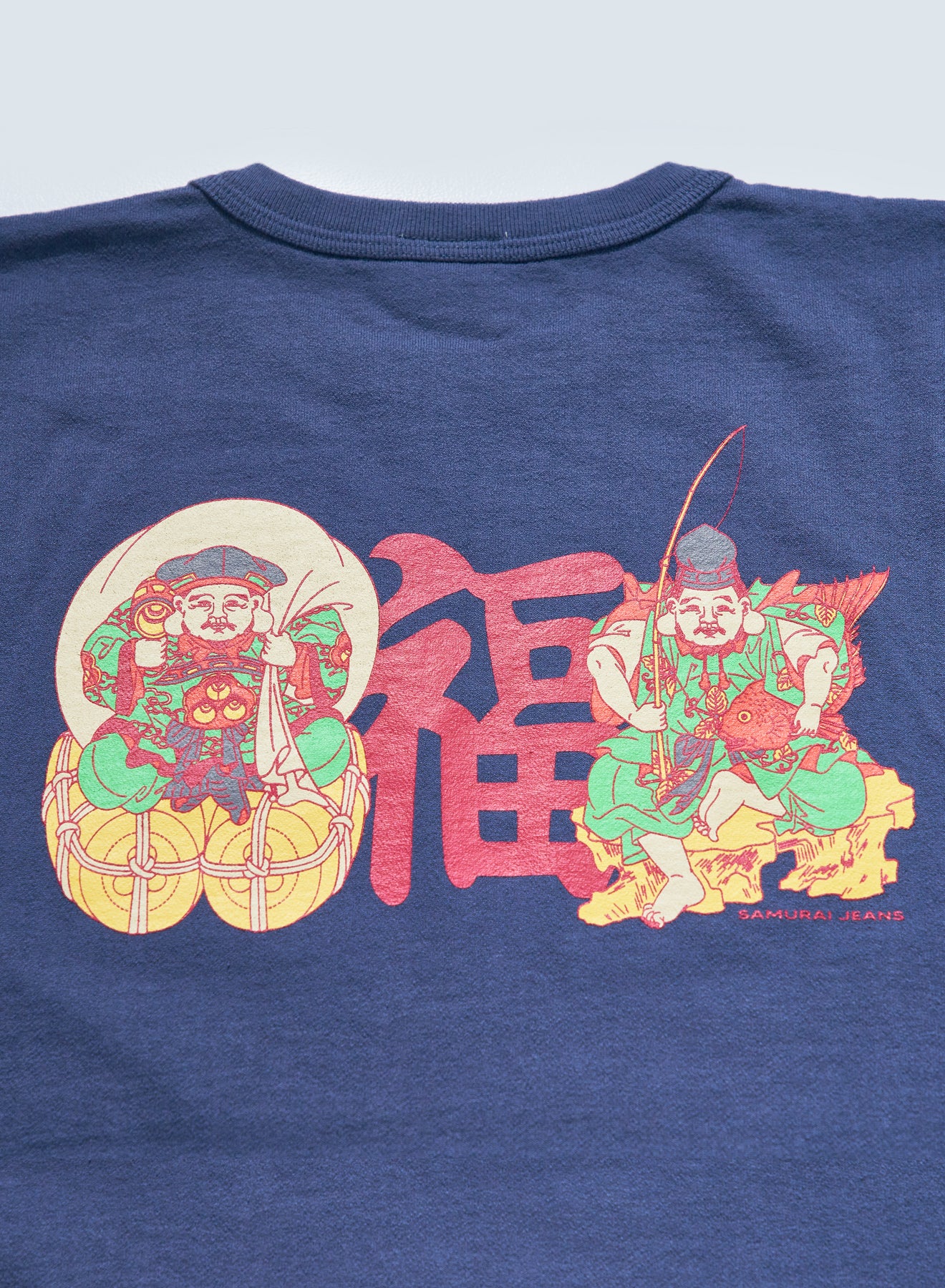 SJST25-105 Aged Cotton Inlay Loopwheel T-Shirt "Seven Gods"