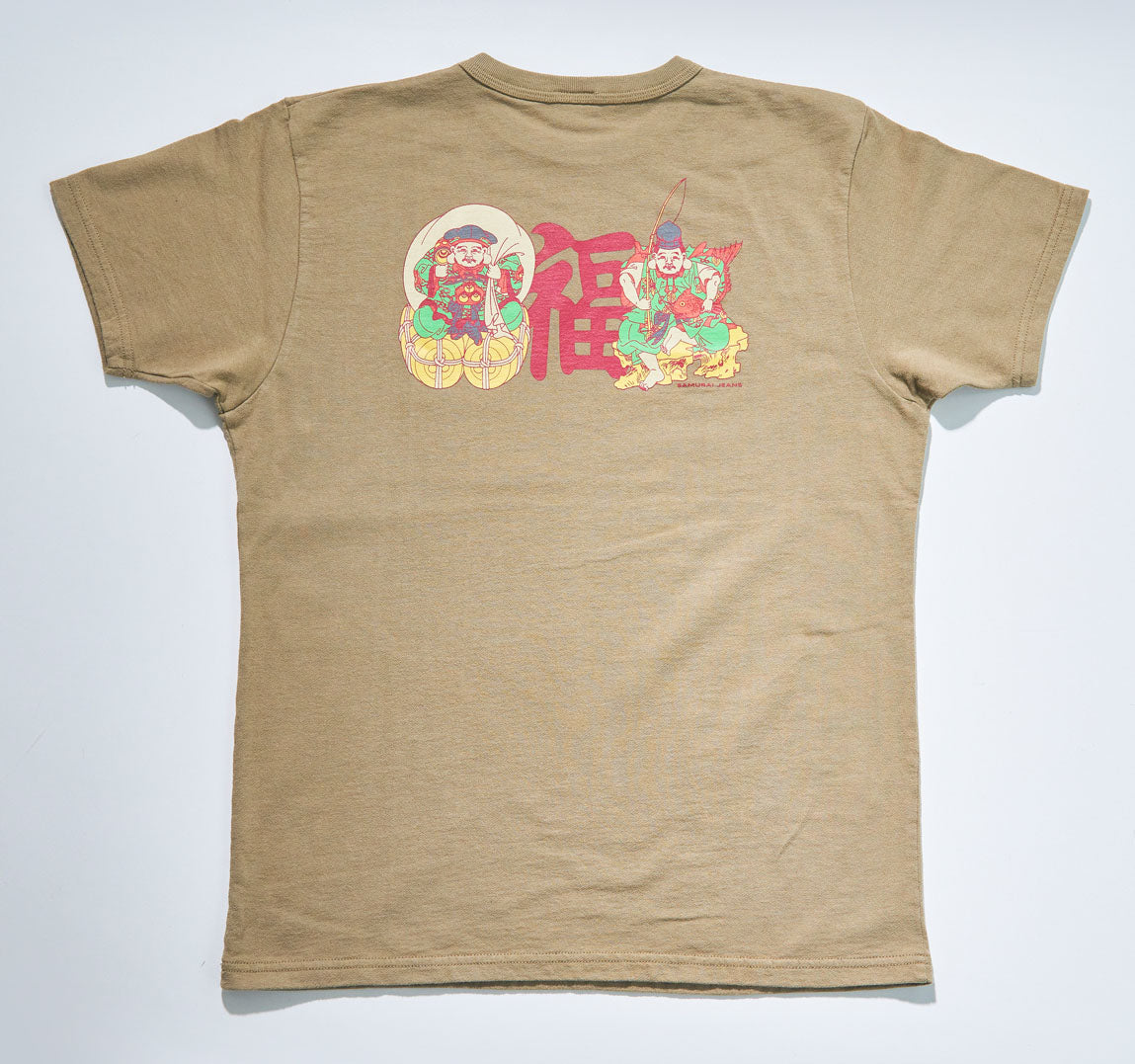 SJST25-105 Aged Cotton Inlay Loopwheel T-Shirt "Seven Gods"