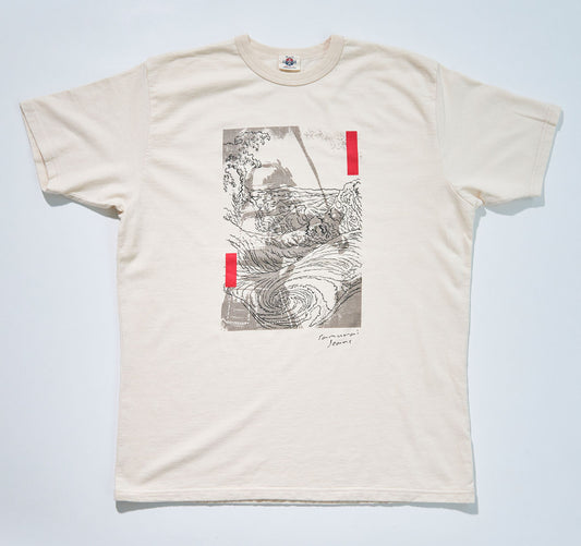 SJST25-106 Aged Cotton Inlay Loopwheel T-Shirt "RASEN"