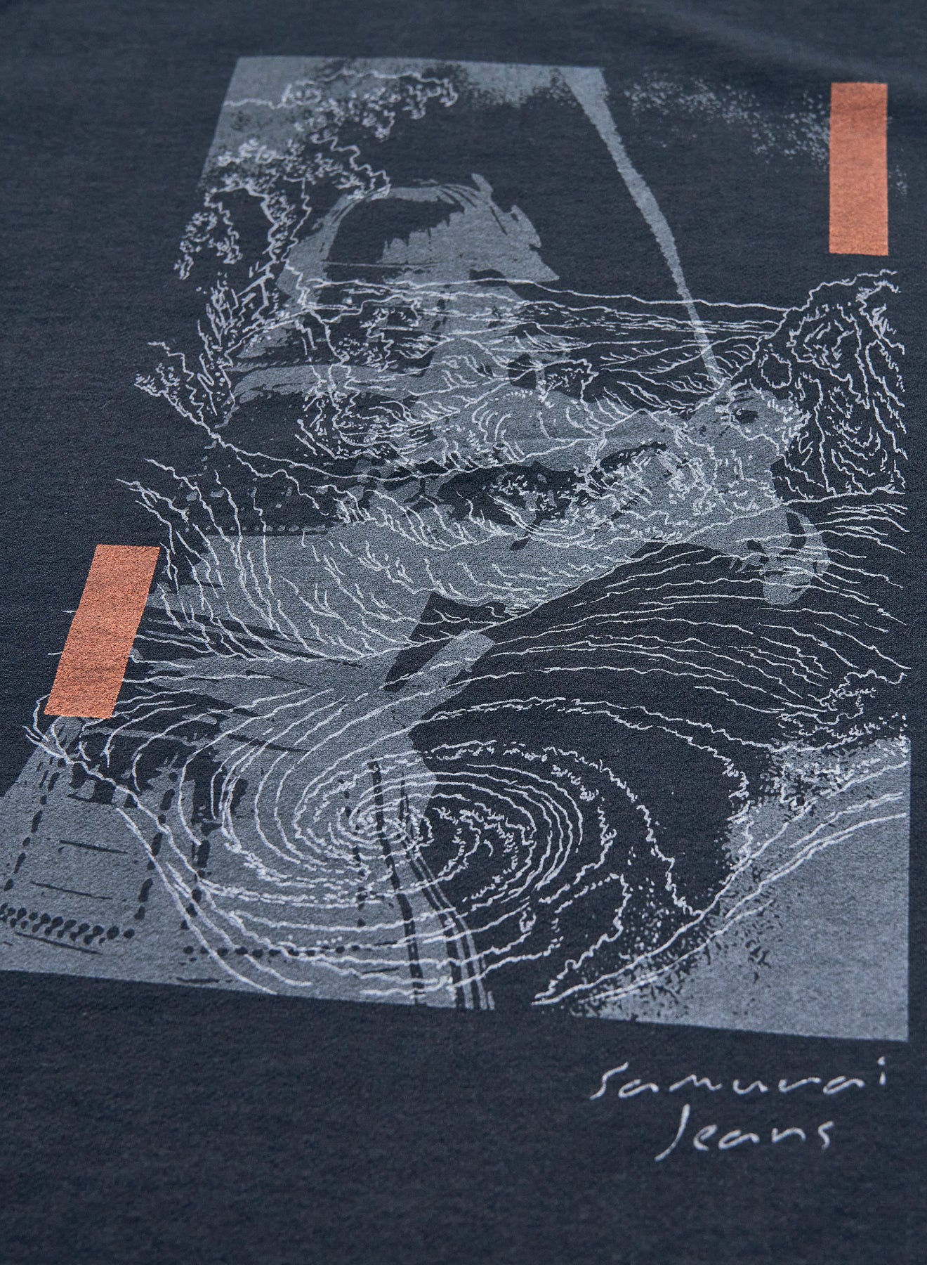 SJST25-106 Aged Cotton Inlay Loopwheel T-Shirt "RASEN"