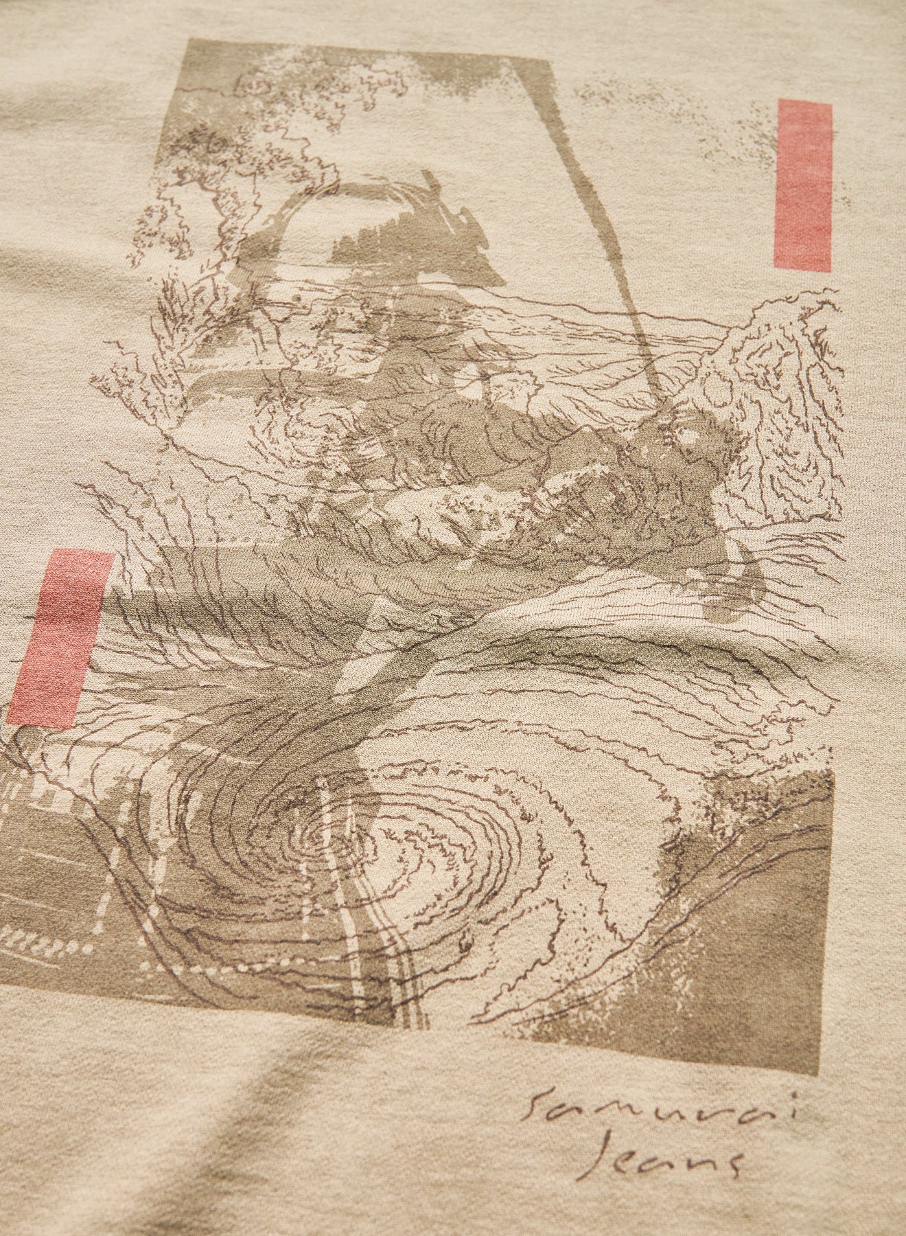 SJST25-106 Aged Cotton Inlay Loopwheel T-Shirt "RASEN"