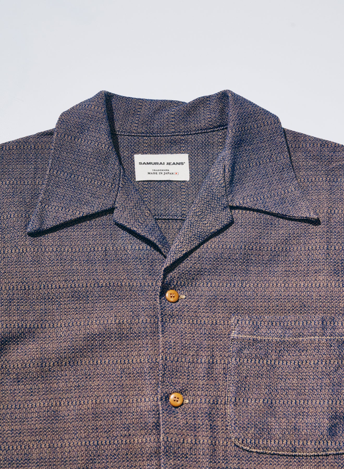 SOS26-KSK Kanoko Aimadara Open Collar Shirt