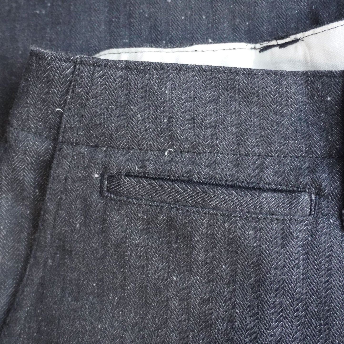 SWC600C-HBII　13oz へリンボン　ワイドトラウザーズ