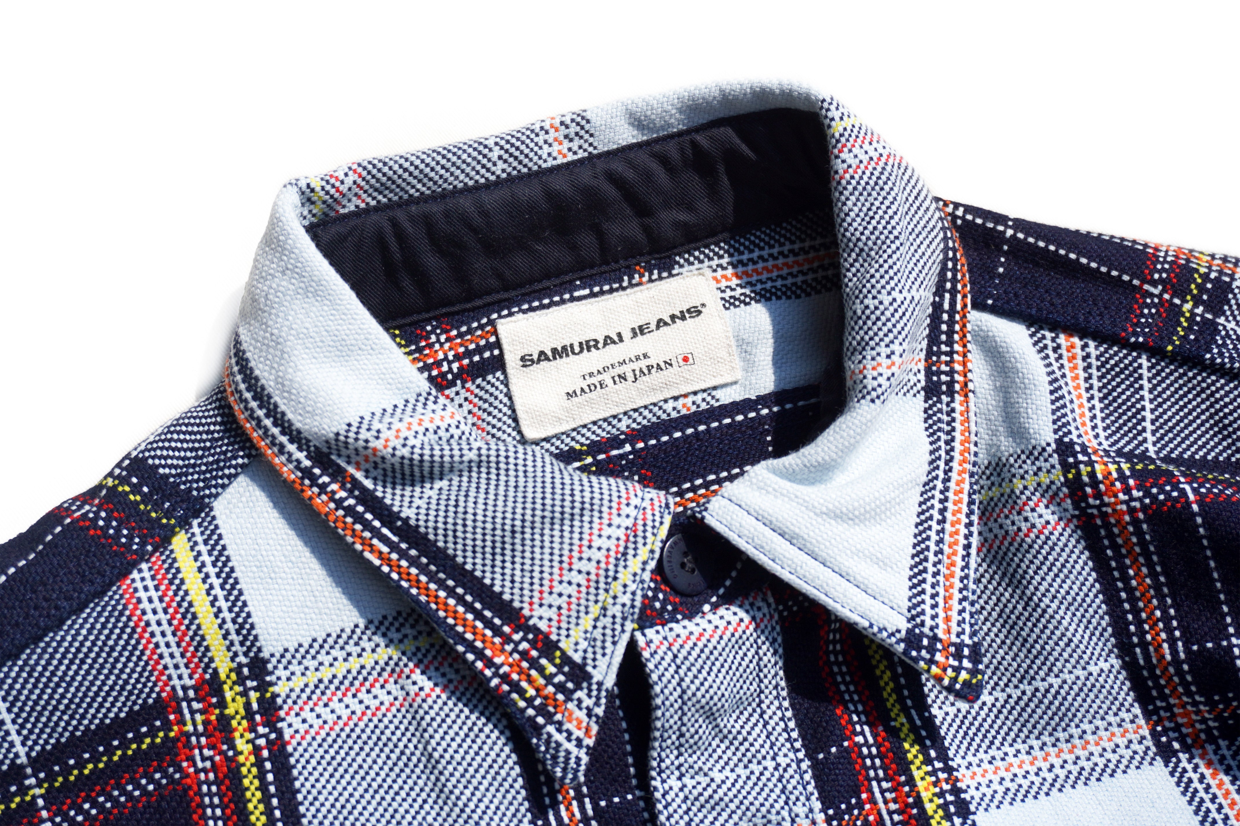 SIN24-02 Rope indigo heavy flannel work shirt – SAMURAI JEANS