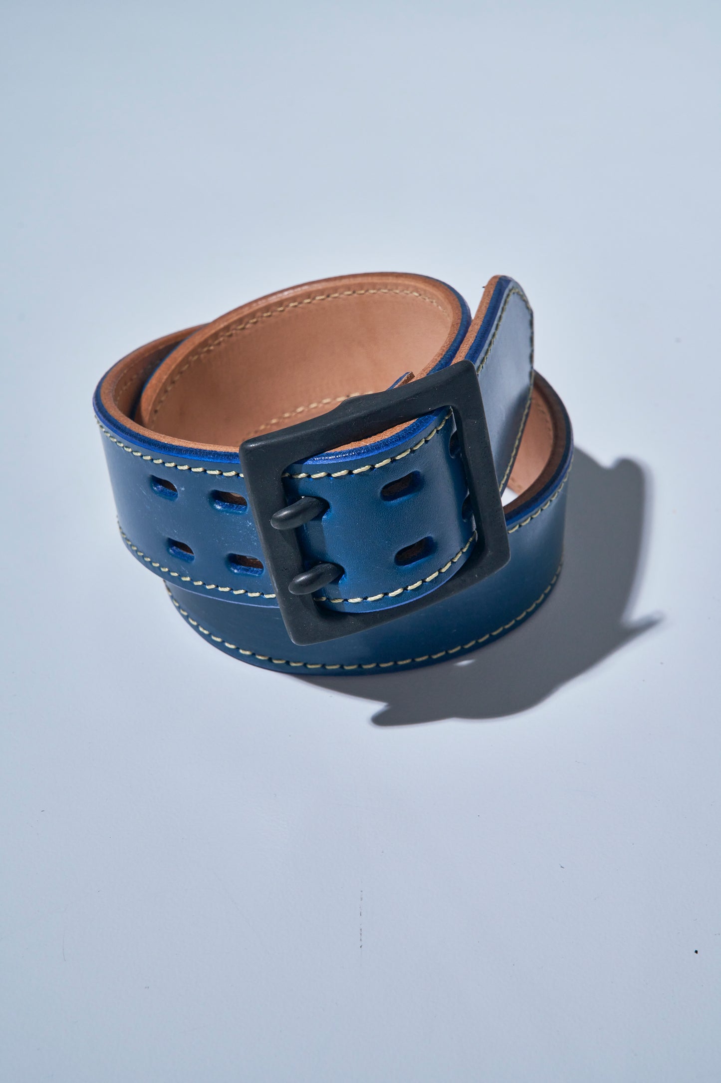 H107HSII Bridle Leather Double Pin Belt