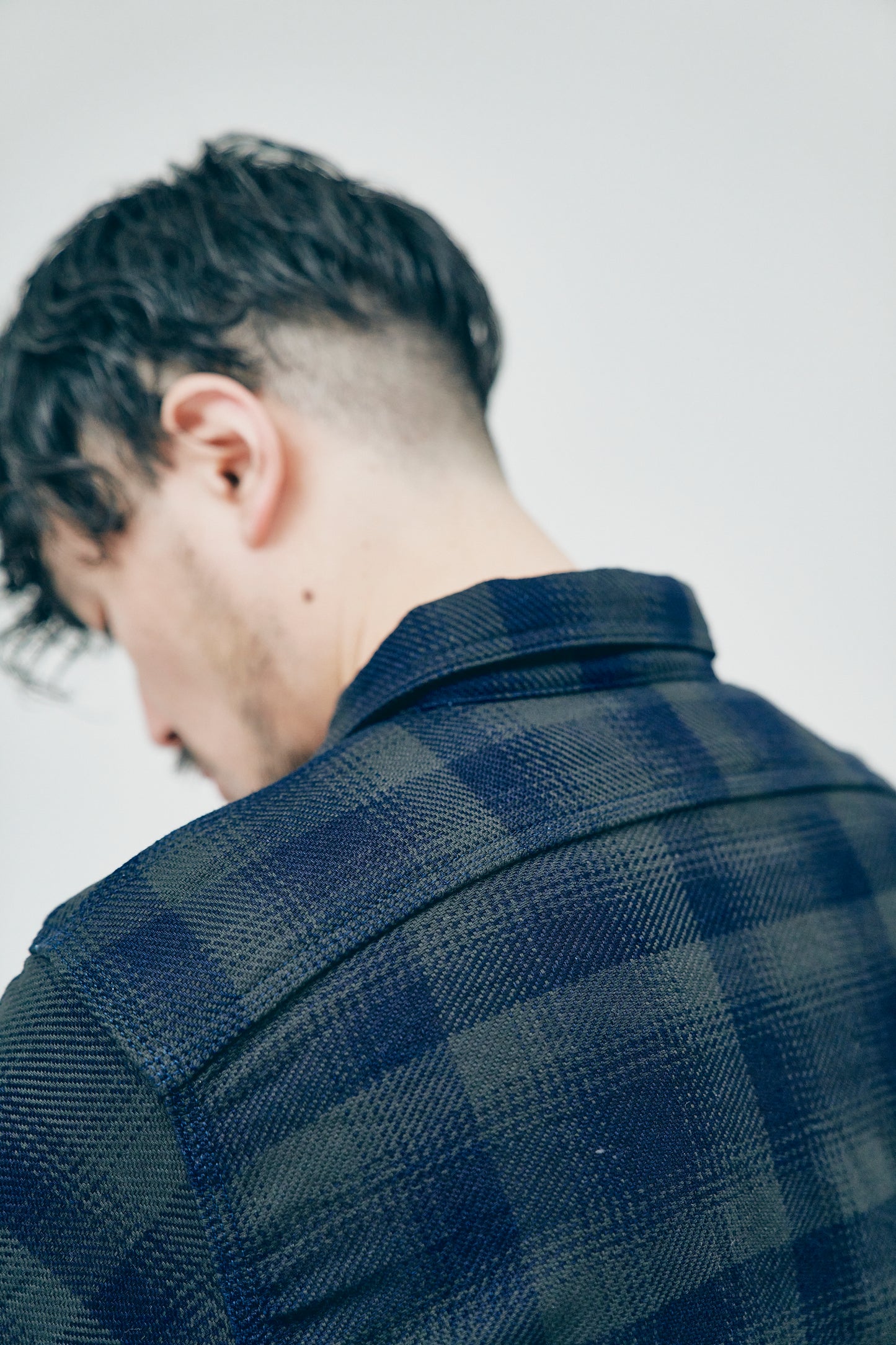 SIN24-03 Rope Dyed Indigo Flannel Shirt