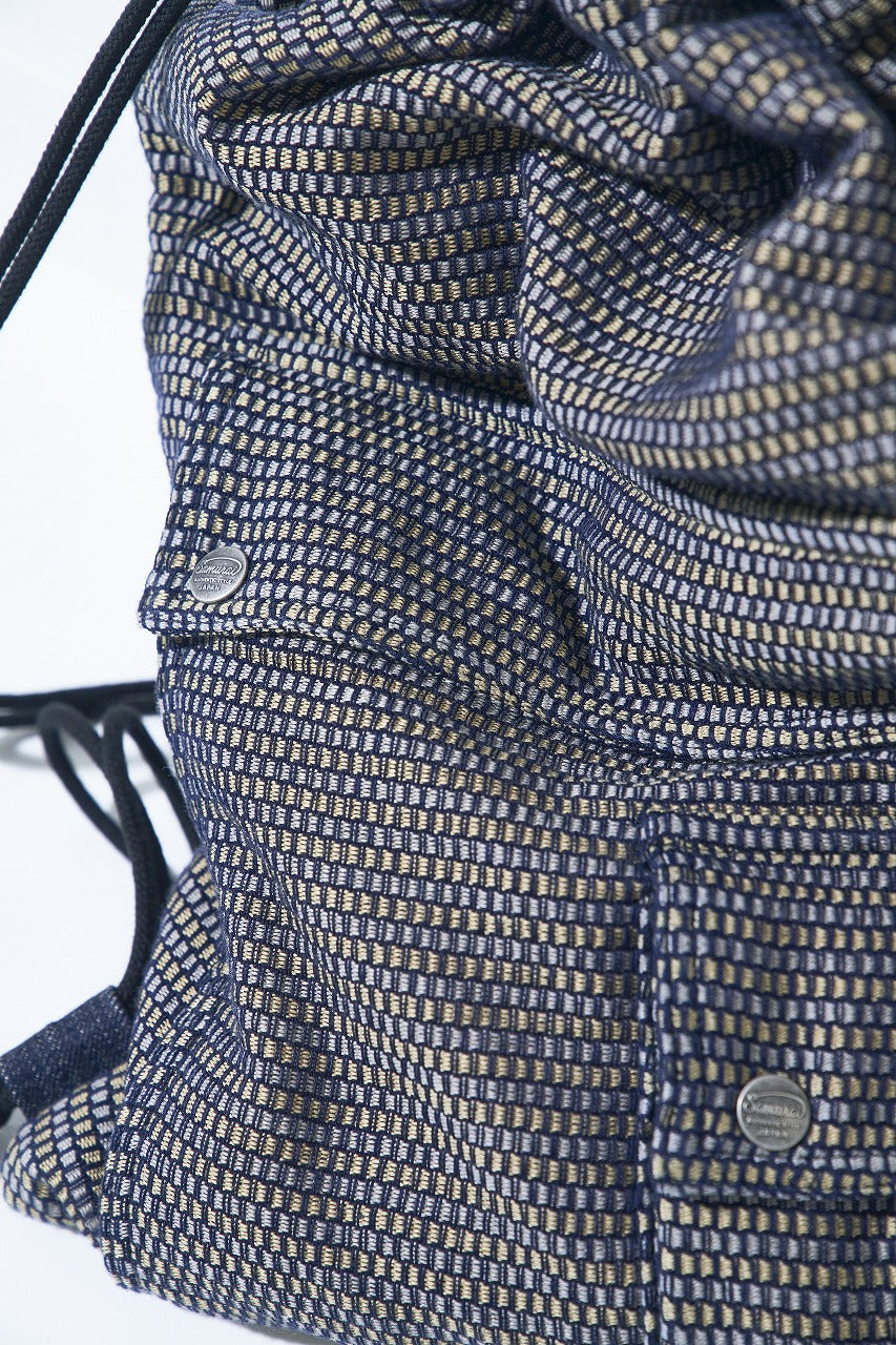 SJBP26-NRS (Noragi Sashiko Drawstring Bag)