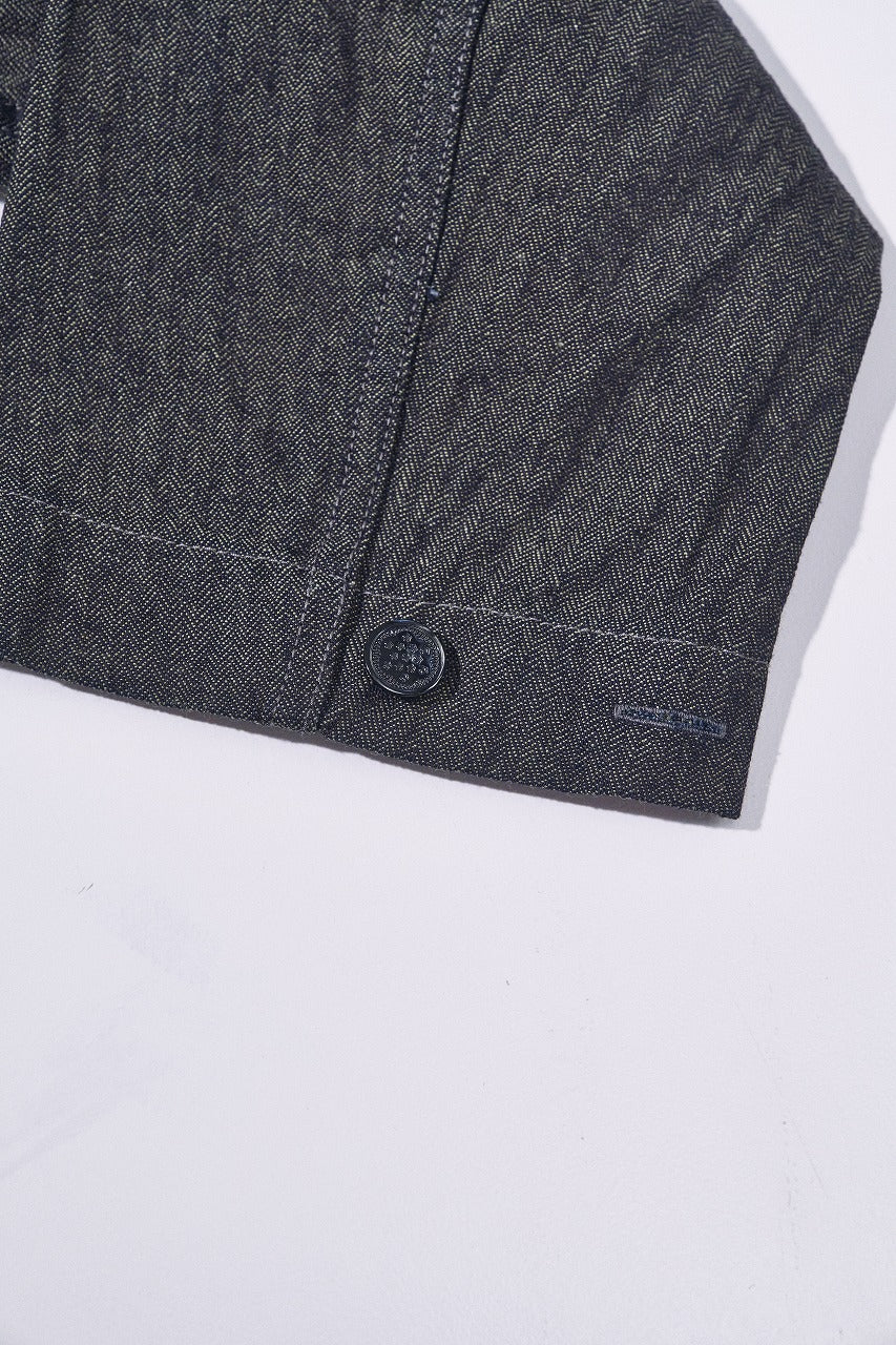 SJFJK26-BOB (Black on Blue Herringbone Field Jacket)
