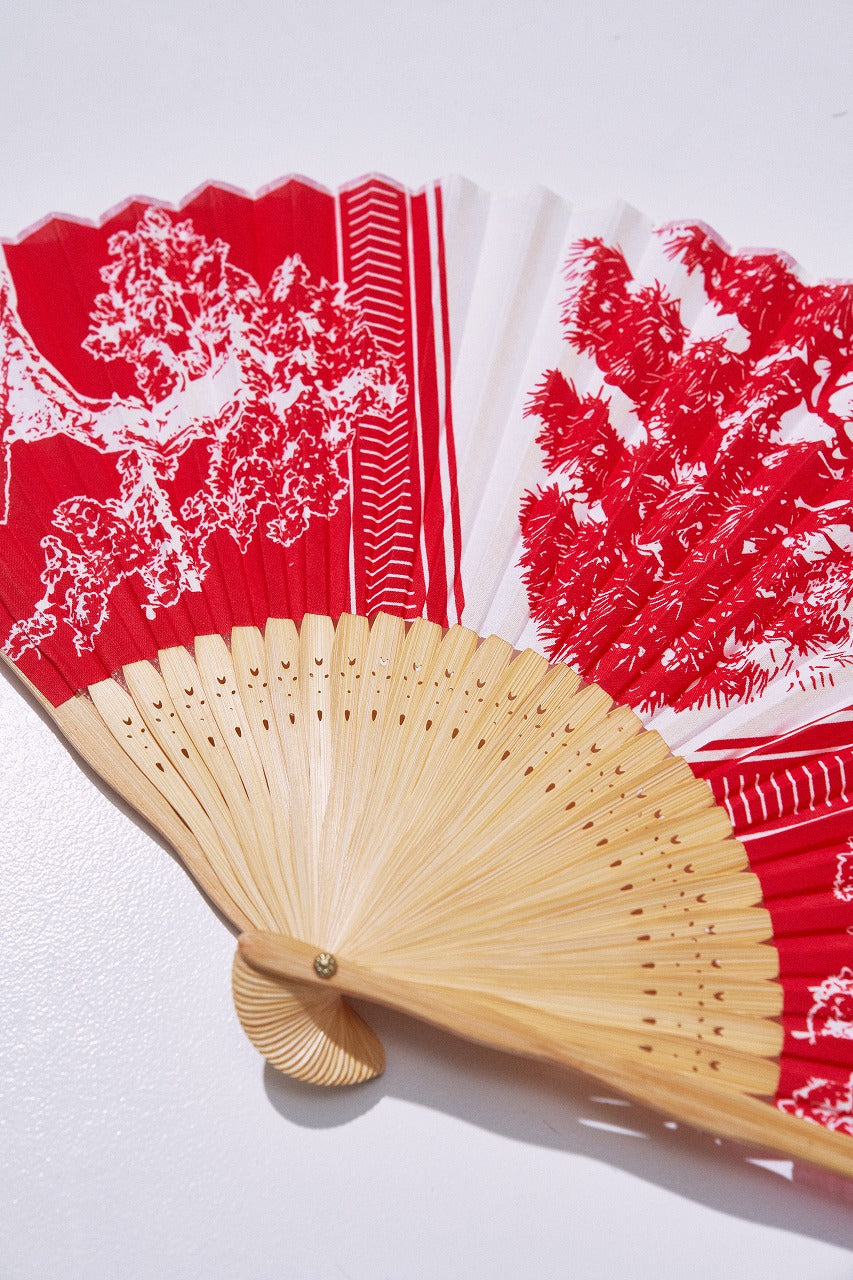 SJHF26 (Bonsai Pattern Bandana Fan)
