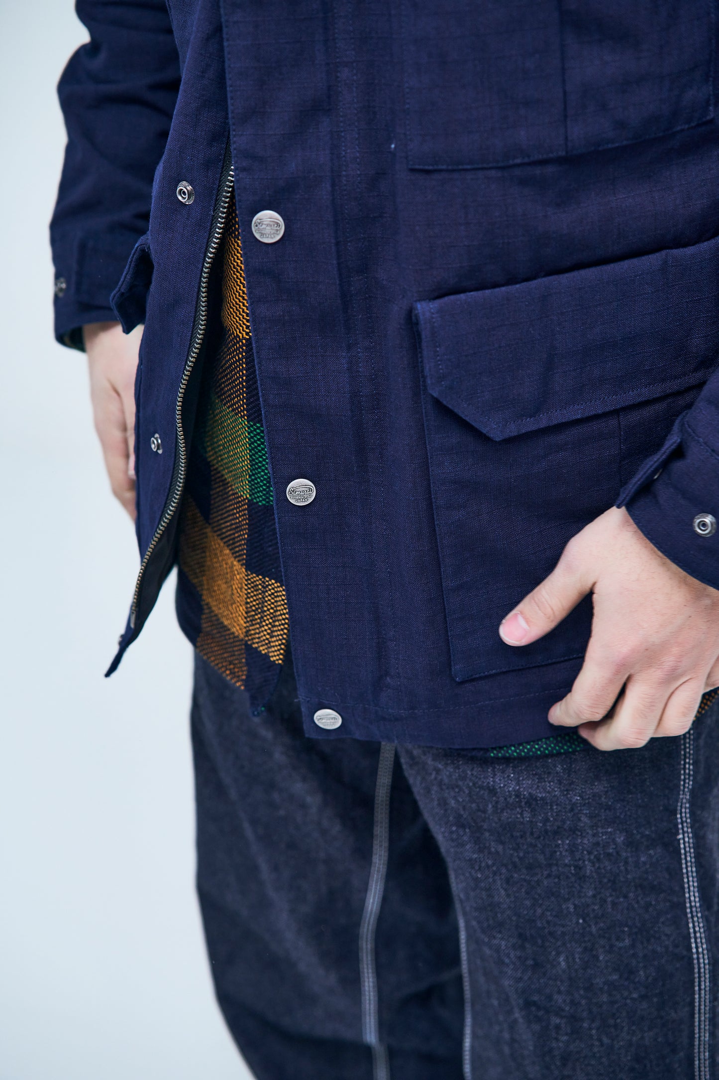 SJMPK24-AI Indigo Ripstop Mountain Parka