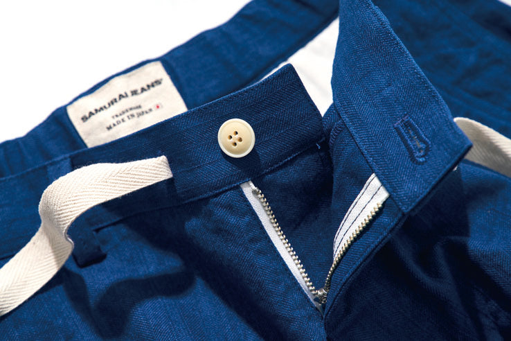 SJSP25-AHB 藍浅葱へリンボンイージーショーツ