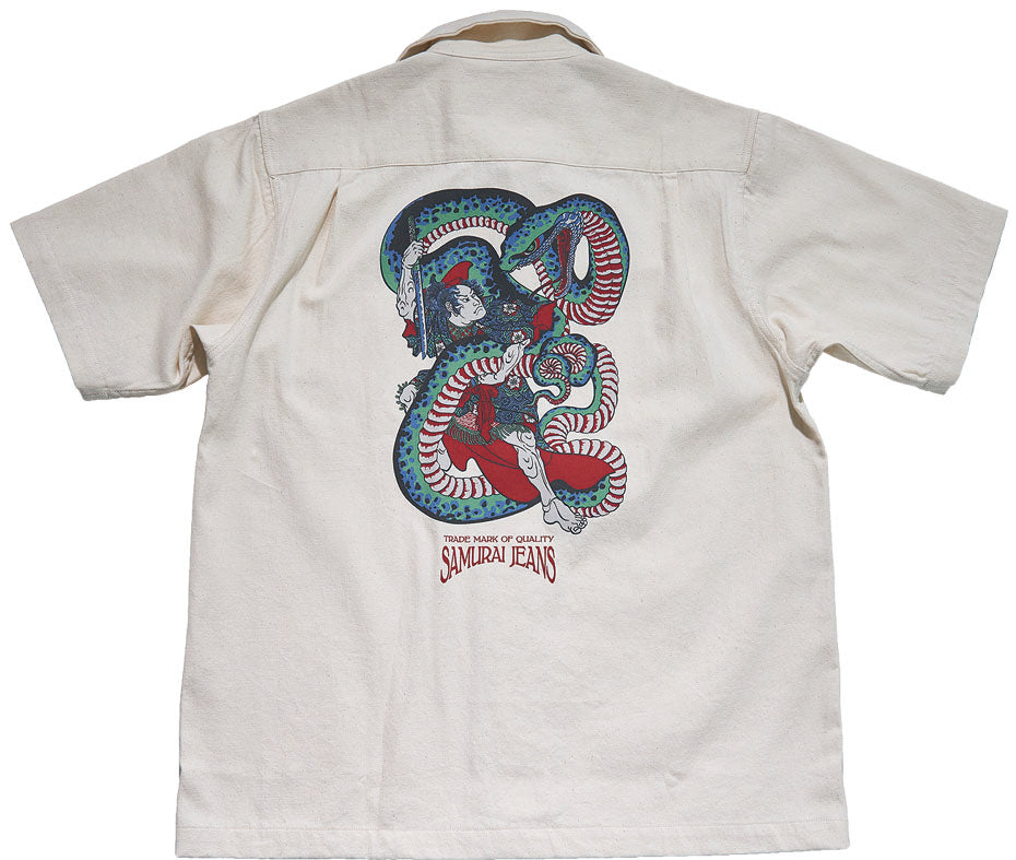 SSA25-02 武者絵柄デニムシャツ
